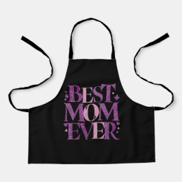 Delantal La mejor madre de la tipografía de moda