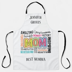Delantal La mejor madre nutriendo inspirador y personalizad