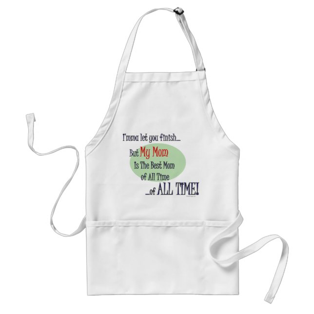 Delantal La mejor mamá de todos los tiempos, BBQ Apron (Frente)