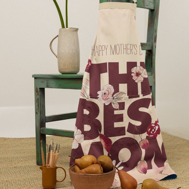 Delantal La mejor mamá | Día de la Madre (Subido por el creador)