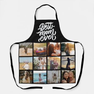 Delantal La mejor mamá jamás personalizada 12 Collages de