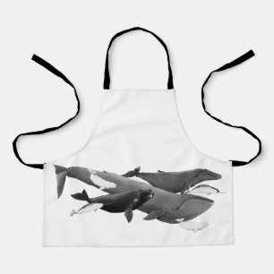 Delantal La Natación De Ballenas Ilustracion Art Whale Kids