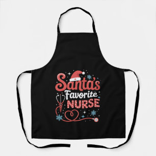 Delantal La Navidad de la enfermera favorita de Santa