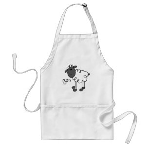 Delantal La oveja dice las camisetas y los regalos del Baa