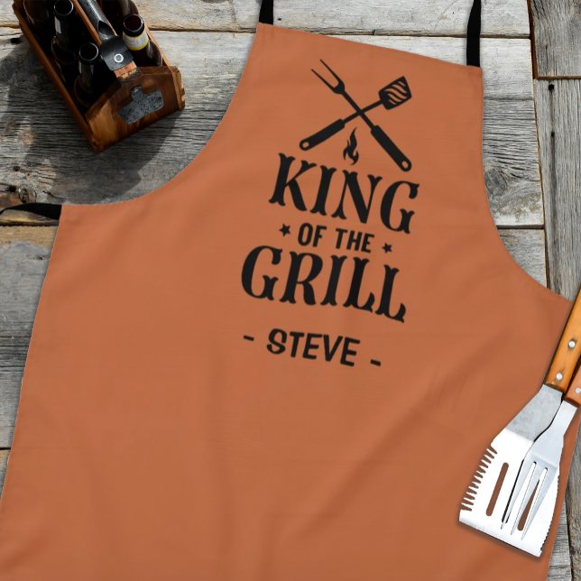 Delantal La parrilla personalizada King of the Grill (Subido por el creador)