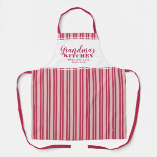 Delantal La Personalizado de cocina de la abuela es el rosa