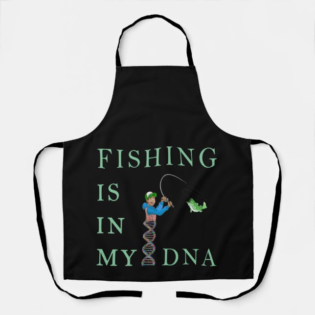 Delantal La pesca está en mi ADN (Anverso)