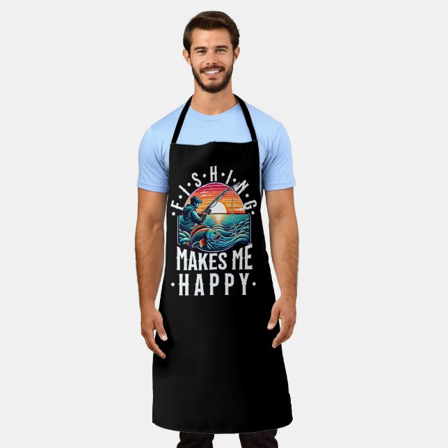Delantal La pesca me hace feliz (Gastado)