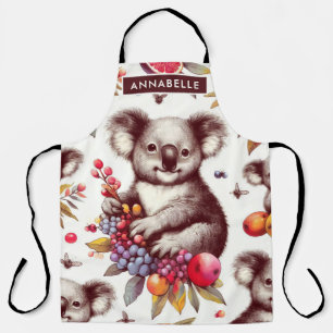 Delantal La pintura de Koala, de estilo vintage, sin inconv