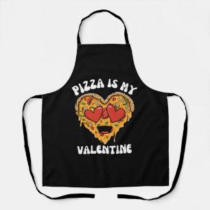 Delantal La pizza es mi San Valentín