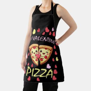 Delantal La pizza es mi San Valentín divertido día de San V