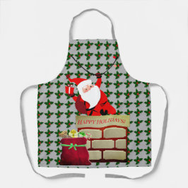 Delantal La plata de moda Santa Claus Felices Fiestas