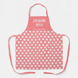 Delantal La polka rosa personalizada domina el ritmo de las