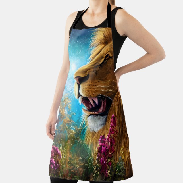 Delantal La postura de un león (in situ)