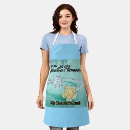 Delantal La princesa de Dios que bling luces el Apron Turqu