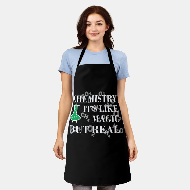 Delantal la química es como la magia pero real (Gastado)