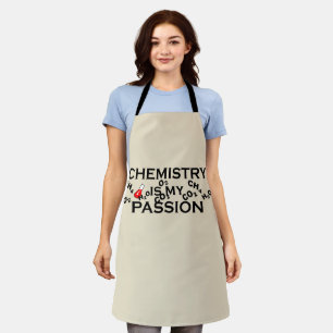 Delantal La química es mi pasión cita divertida de químico