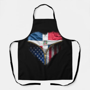 Delantal La sangre dominicana dentro de mi camiseta Repúbli