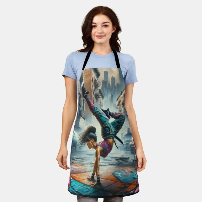 Delantal La silueta de Nueva York (Gastado)