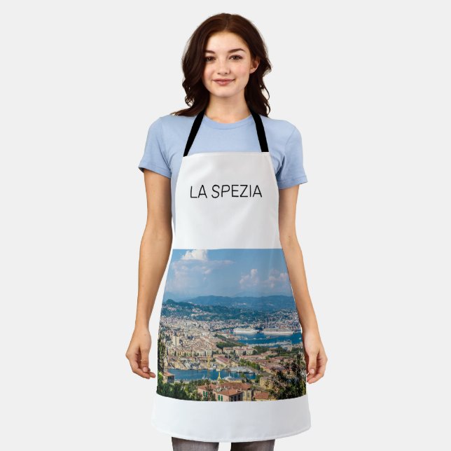 Delantal La Spezia Cityscape Liguria Italia Holiday Souveni (Gastado)