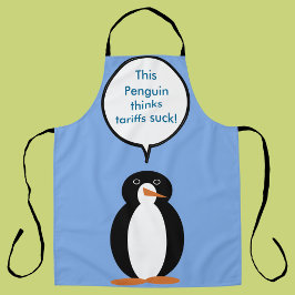 Delantal La Sra. Penguin Dice Que Tariffs Suck