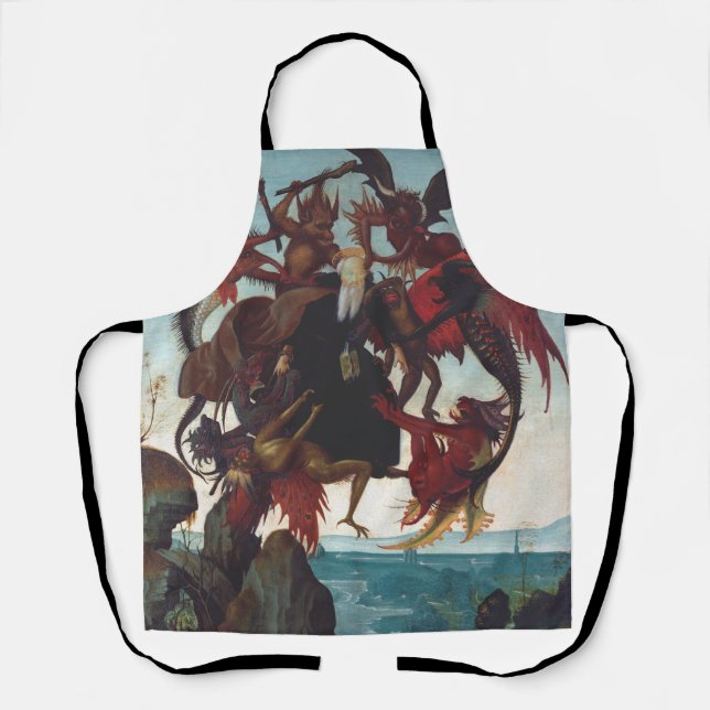 Delantal La tentación de San Antonio por Miguel Ángel (Anverso)