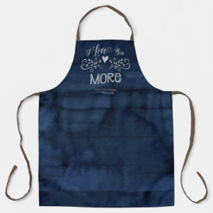 Delantal La tipografía me encanta más marina rústica agr