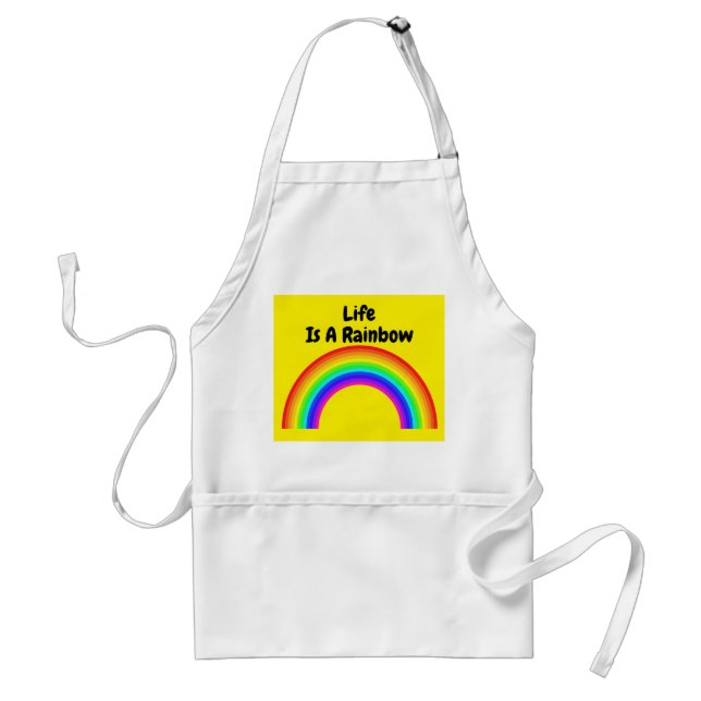 Delantal La vida arcoiris de Apron es un arco iris (Frente)