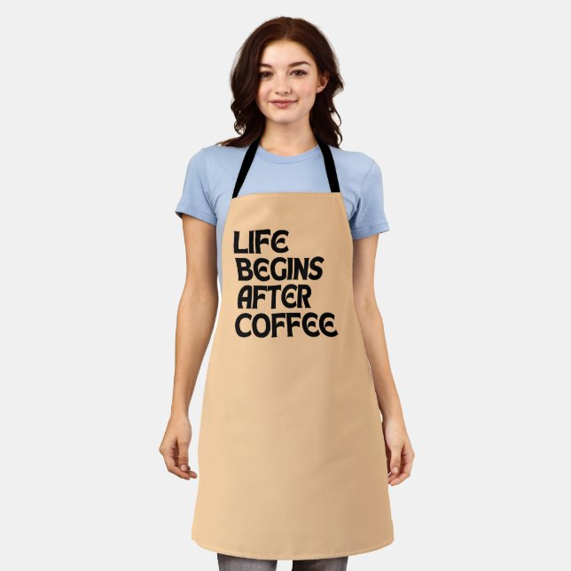 DELANTAL LA VIDA COMIENZA DESPUÉS DEL CAFÉ (Gastado)