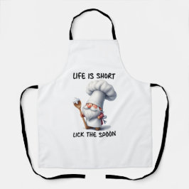 Delantal La Vida Del Chef Gnome Es Poco Lámpara De La Cucha