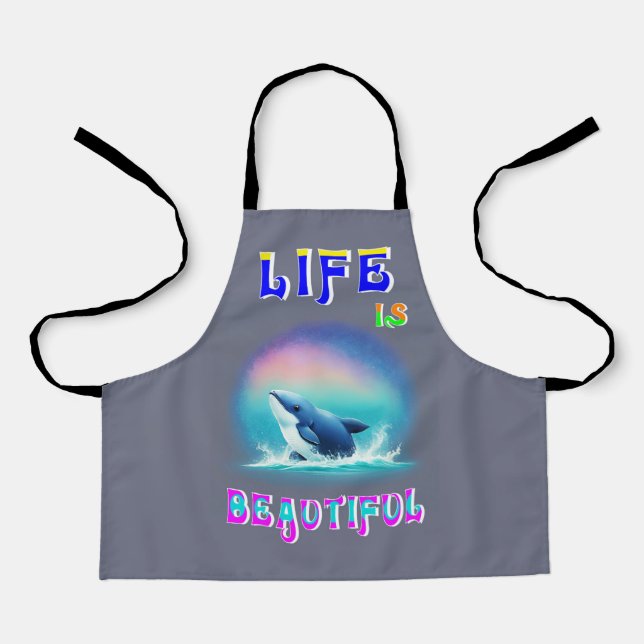 Delantal La vida es hermosa Hermanus Africa Septiembre Ball (Anverso)