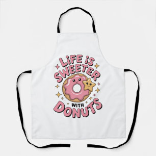 Delantal La Vida Es Más Dulce Con Donuts
