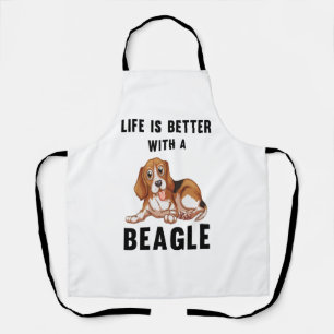 Delantal La vida es mejor con un Beagle
