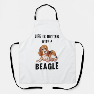 Delantal La vida es mejor con un Beagle