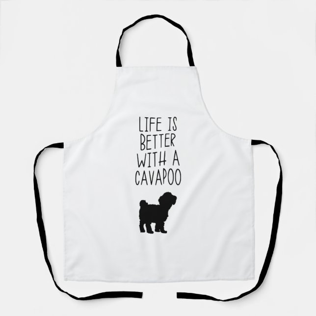 Delantal La Vida Es Mejor Con Una Cavapoo (Anverso)