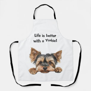 Delantal La vida es mejor con una yorkie