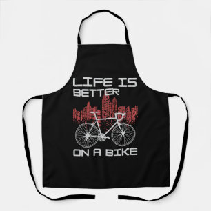 Delantal La vida es mejor en bicicleta