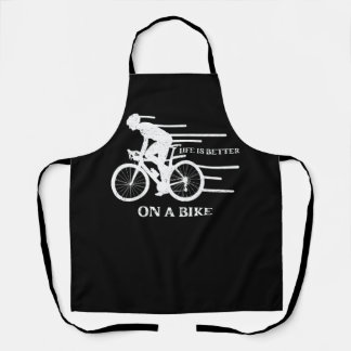Delantal La Vida Es Mejor En Bicicleta Ciclista B
