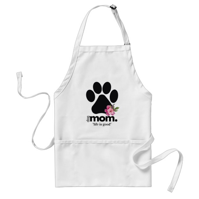 Delantal La vida moderna del perro lindo de mamá Pawprint e (Frente)