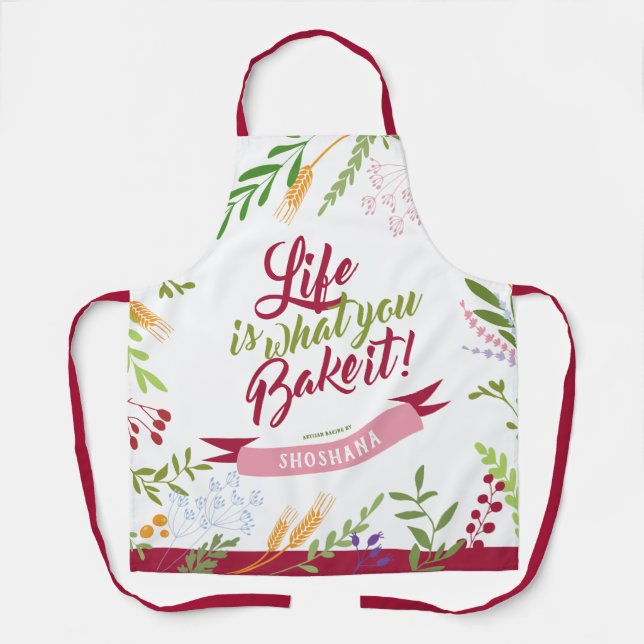 Delantal La vida personalizada es lo que se le hace a Apron (Anverso)