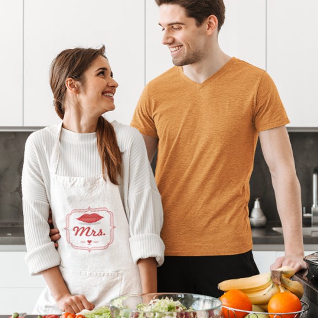 Delantal Labios Sra. Hipster Vintage Retro Novia (Subido por el creador)