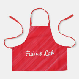 Delantal Laboratorio de Fe Personalizado Rojo Rosa