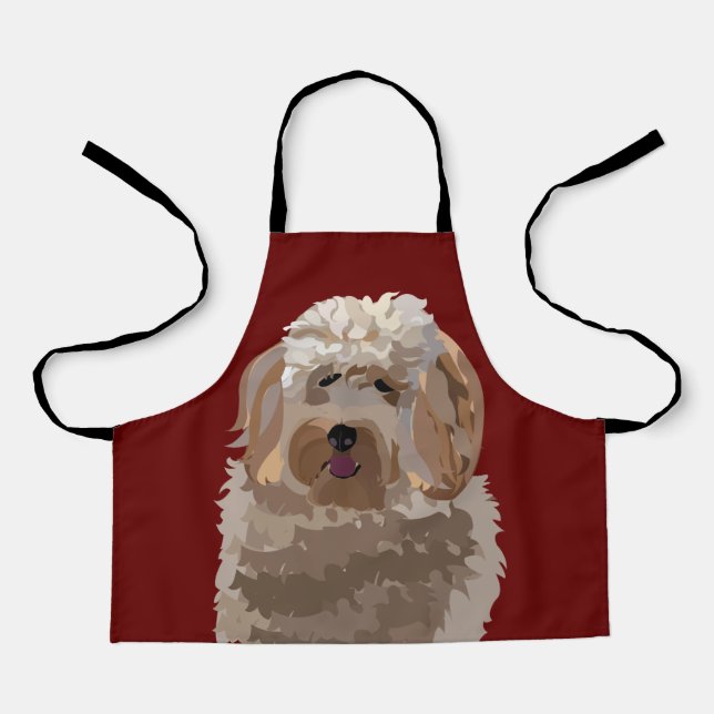 Delantal Labradoodle Perro Mascotas Niños (Anverso)