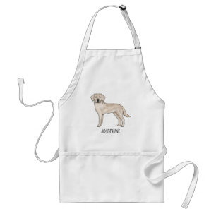 Delantal Labrador Retriever Crema Perro Lab Cute Nombre Per