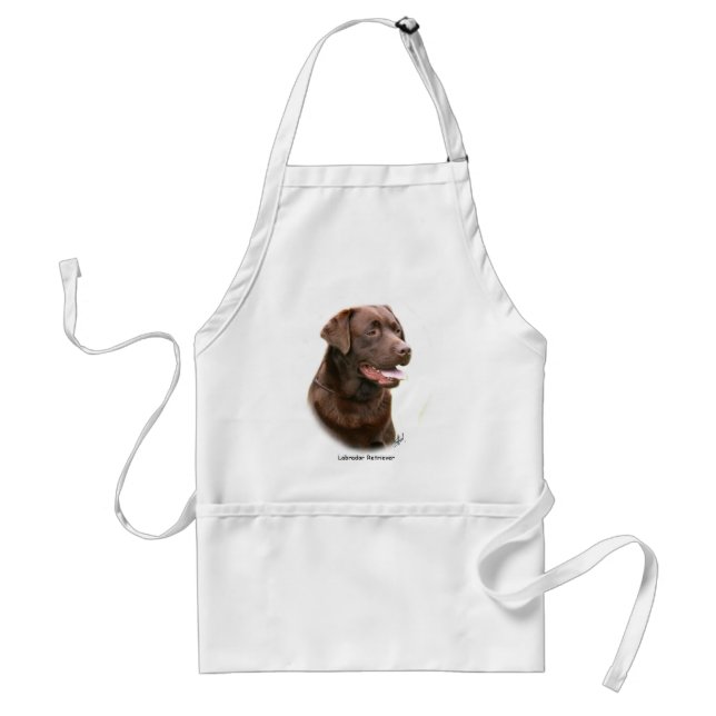 Delantal Labrador retriever del chocolate (Frente)