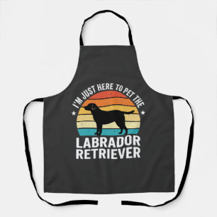Delantal Labrador Retriever Perro Retro Acariciando
