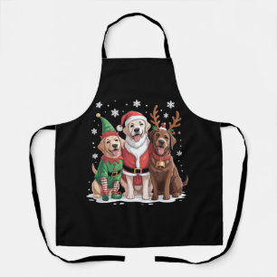 Delantal Labrador Retriever Perros de Navidad Santa Reno