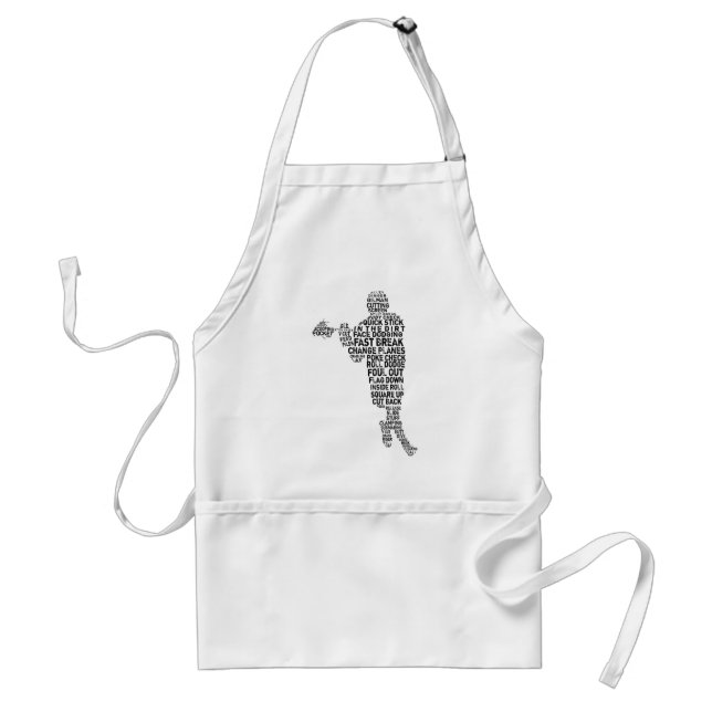 Delantal Lacrosse Player Typography Apron (Frente)