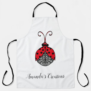 Delantal Ladriga de enredo negra y blanca