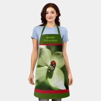 Delantal Ladybug En La Flor Dogwood Personalizada